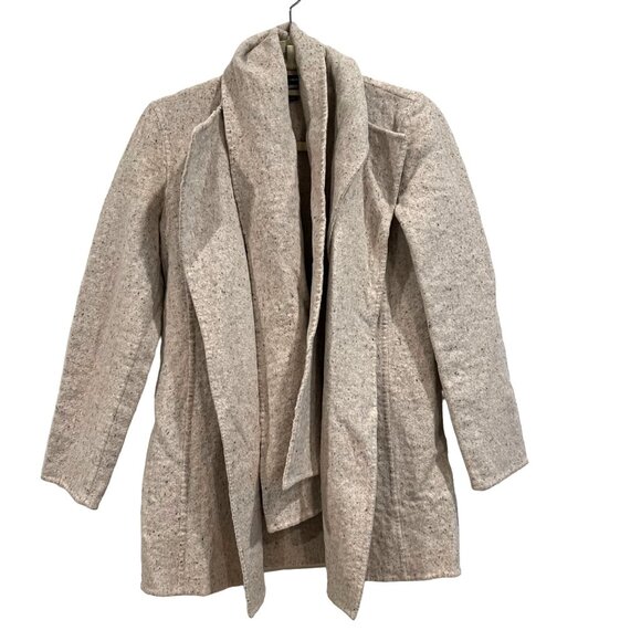 Linda Allard Ellen Tracy Jacket Womens Cream Wool Rabbit Hair Open Front Size 2 - Picture 3 of 13